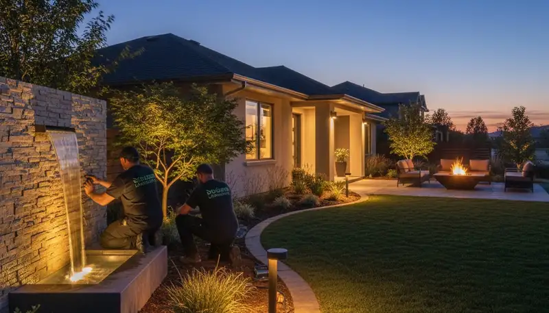 Landscape lighting installation in Boca Raton, FL for enhanced security and curb appeal
