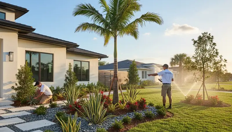 Landscaping services in Boca Raton, FL for residential and commercial outdoor maintenance