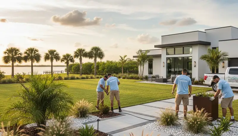 Landscaping service in Boca Raton, FL for lawn care and yard maintenance
