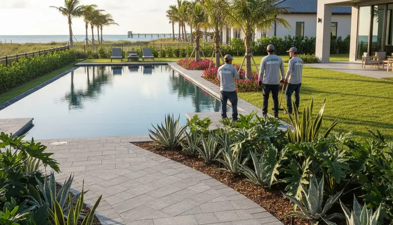 Boca Raton, FL landscaping service for lawn care, garden design, and outdoor property maintenance