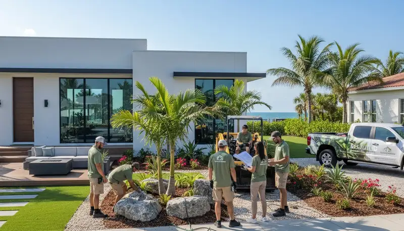 Boca Raton, FL landscaping service for lawn maintenance, landscape design, and garden care