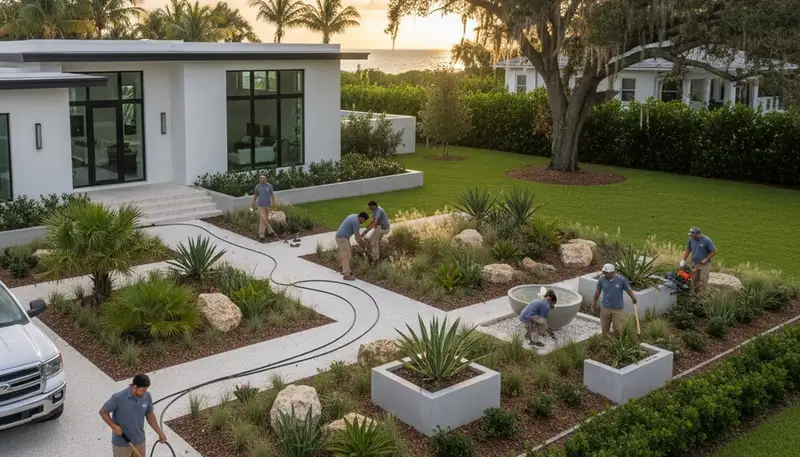 Landscaping services in Boca Raton, FL for residential and commercial properties