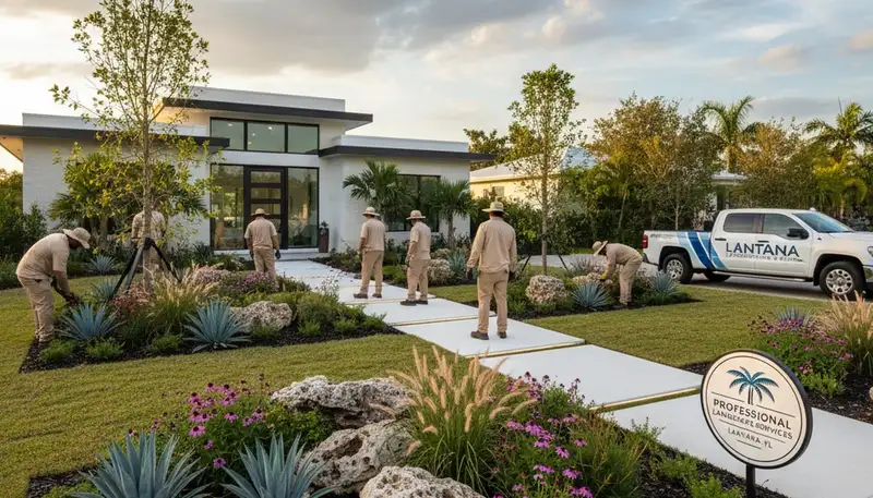 Boca Raton, FL landscaping service for residential and commercial lawn care and landscape maintenance