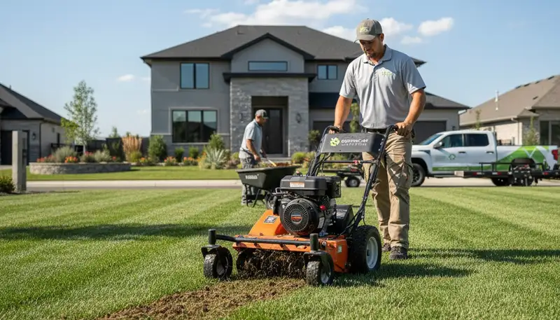 Lawn aeration service in Boca Raton, FL for healthier turf and improved root growth