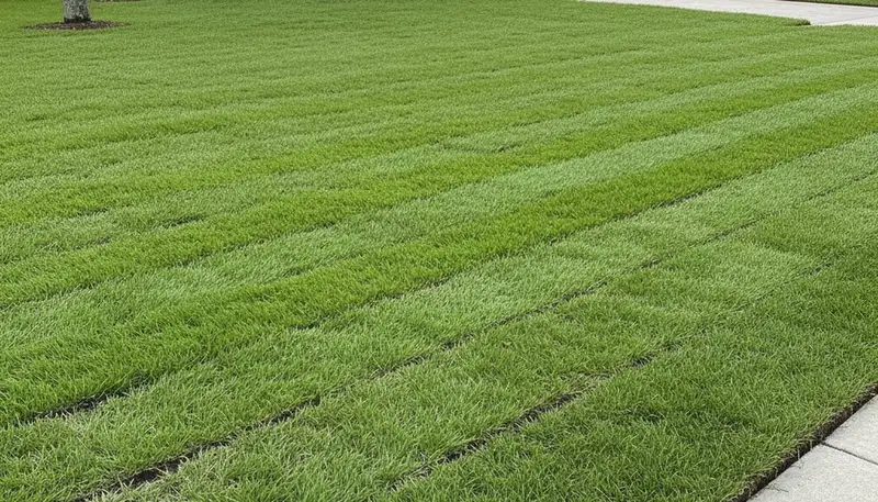 Freshly installed green sod lawn by Chop Chop Landscaping in Boca Raton, FL showcasing turf transformation