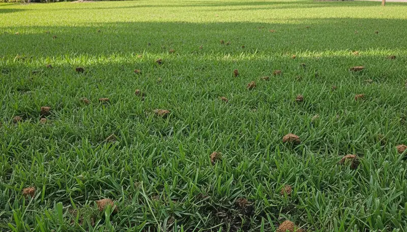 Recovered Boca Raton lawn after aeration showing healthy turf and improved soil by Chop Chop Landscaping